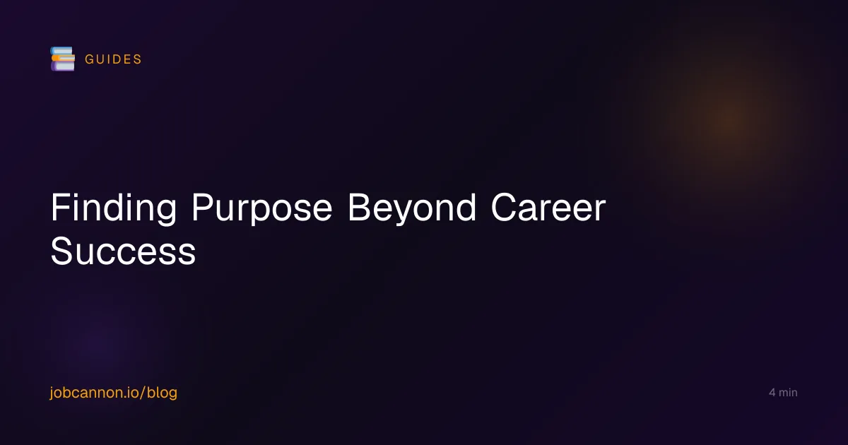 Finding Purpose Beyond Career Success