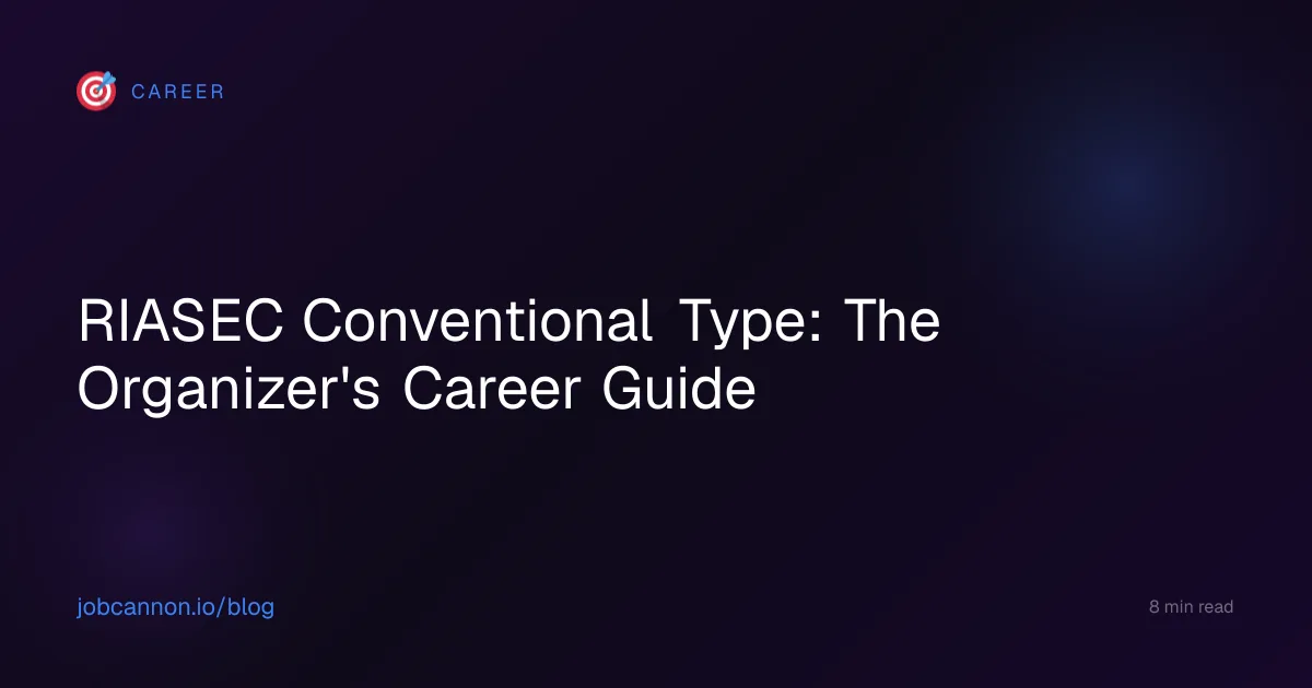 RIASEC Conventional Type: The Organizer's Career Guide
