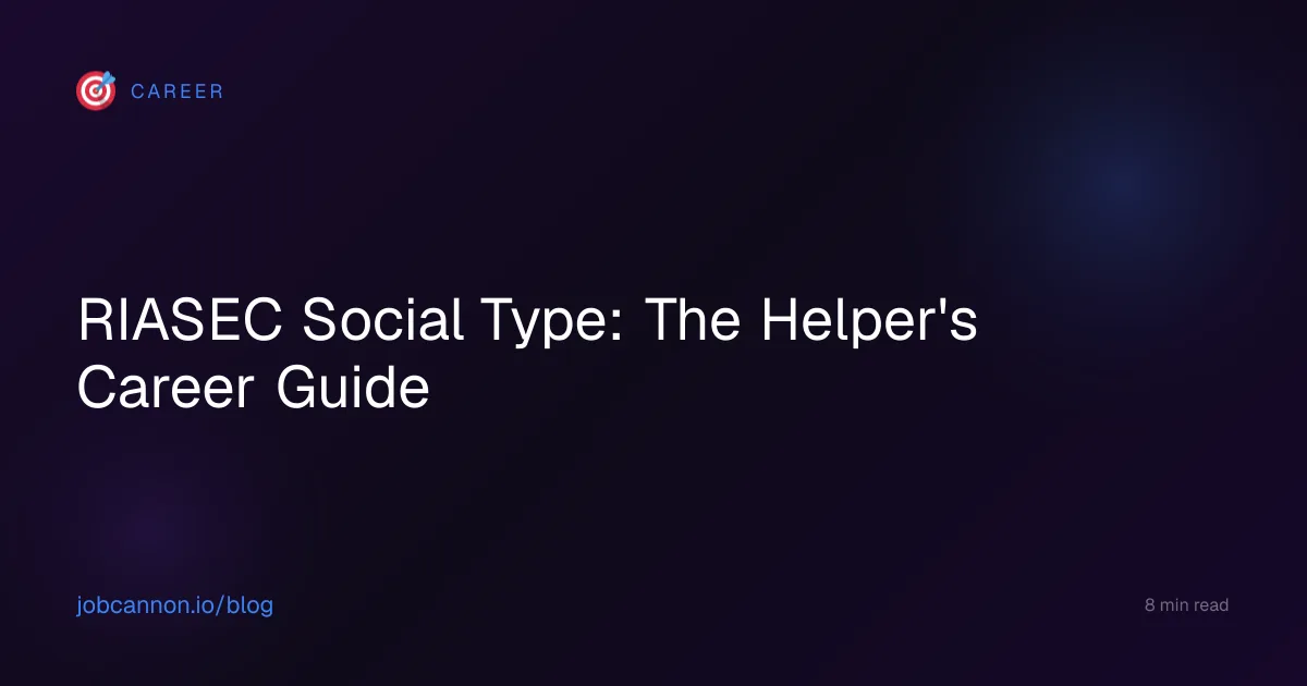 RIASEC Social Type: The Helper's Career Guide