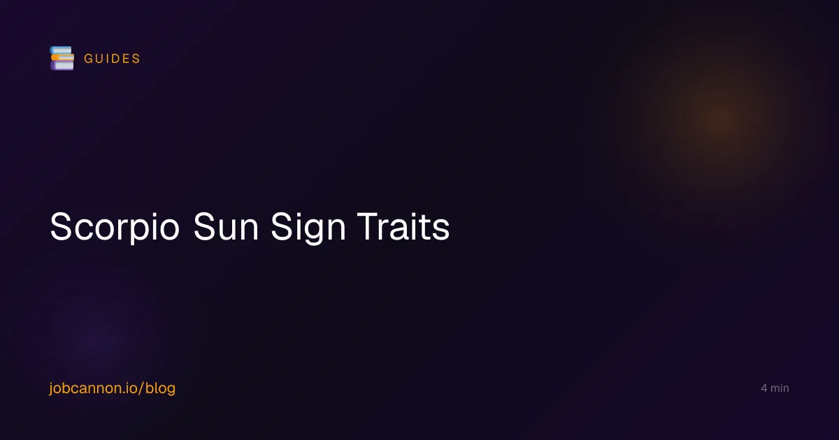 Scorpio Sun Sign Traits