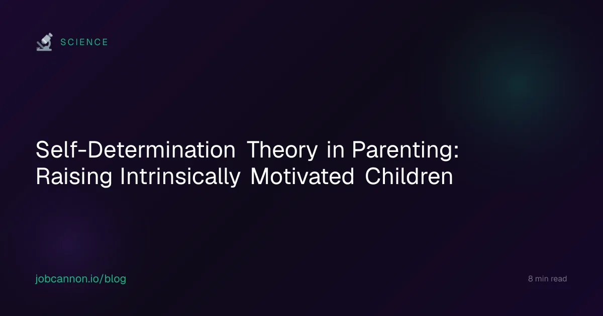 Self-Determination Theory in Parenting: Raising Intrinsically Motivated Children