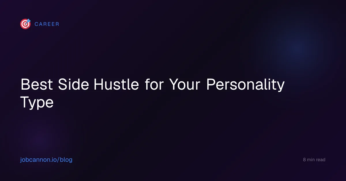Best Side Hustle for Your Personality Type
