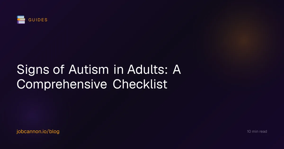 Signs of Autism in Adults: A Comprehensive Checklist