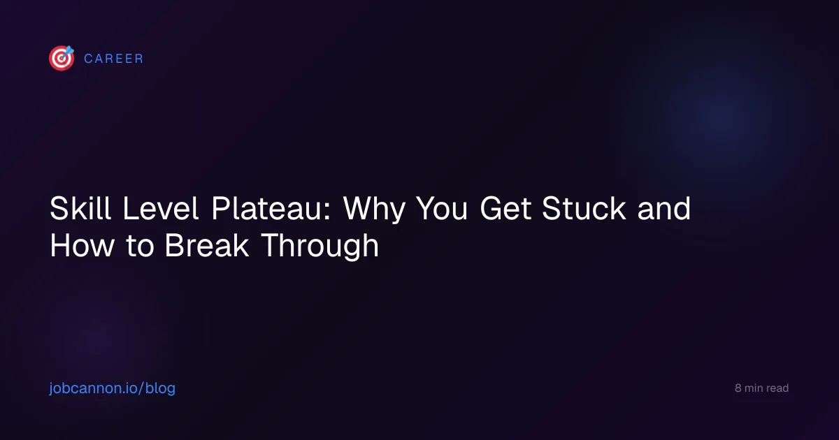 Skill Level Plateau: Why You Get Stuck and How to Break Through