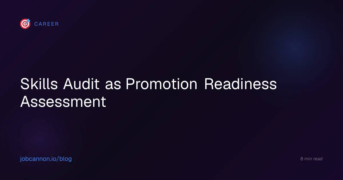 Skills Audit as Promotion Readiness Assessment