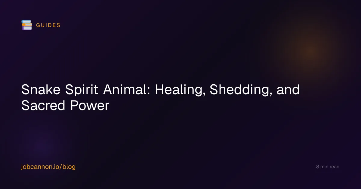 Snake Spirit Animal: Healing, Shedding, and Sacred Power