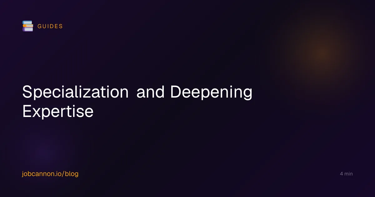 Specialization and Deepening Expertise