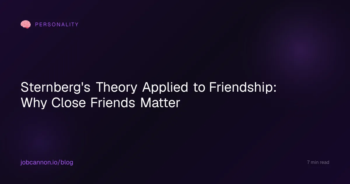 Sternberg's Theory Applied to Friendship: Why Close Friends Matter