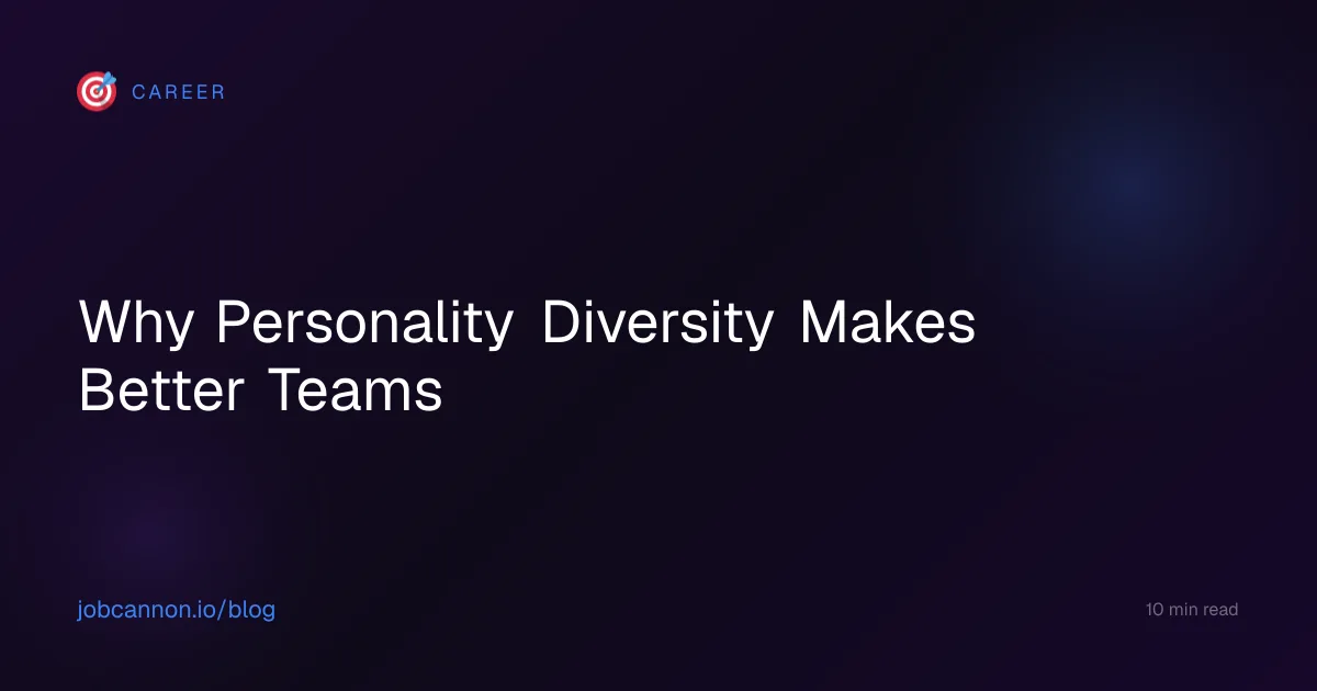 Why Personality Diversity Makes Better Teams