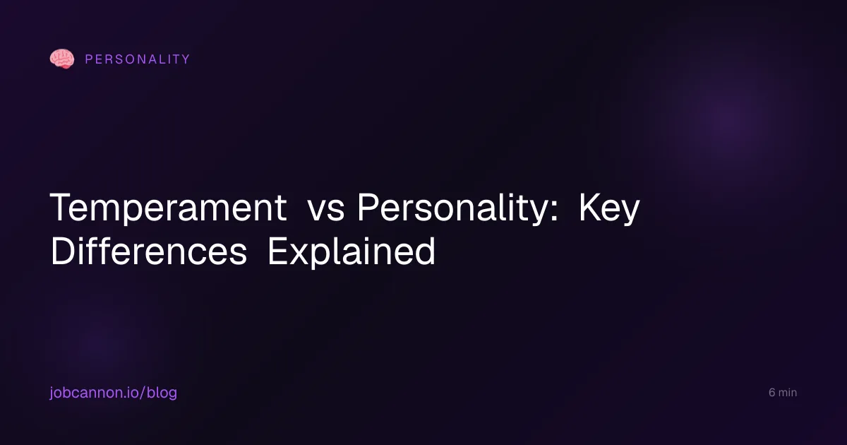 Temperament vs Personality: Key Differences Explained