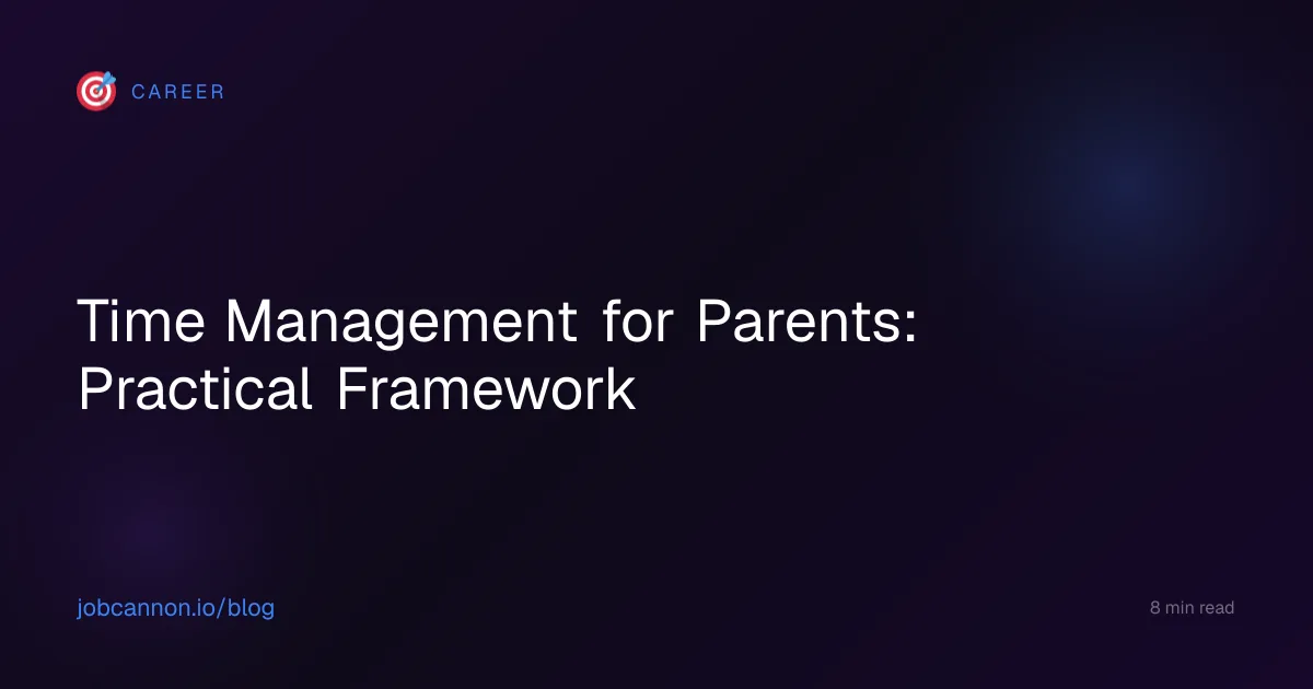 Time Management for Parents: Practical Framework