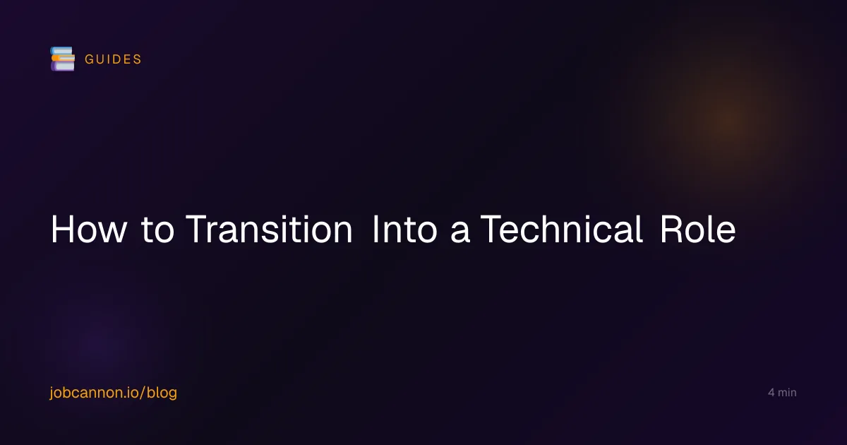 How to Transition Into a Technical Role