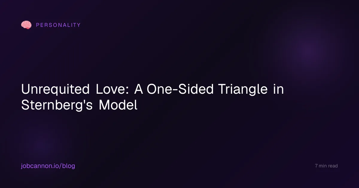 Unrequited Love: A One-Sided Triangle in Sternberg's Model
