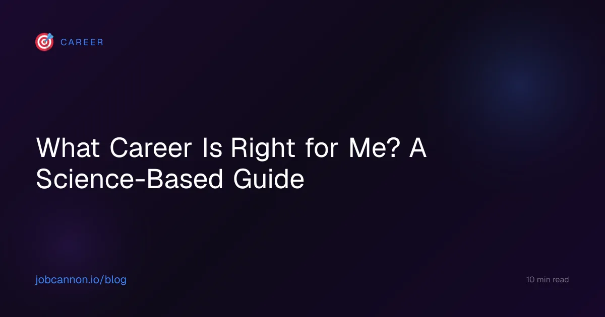 What Career Is Right for Me? A Science-Based Guide
