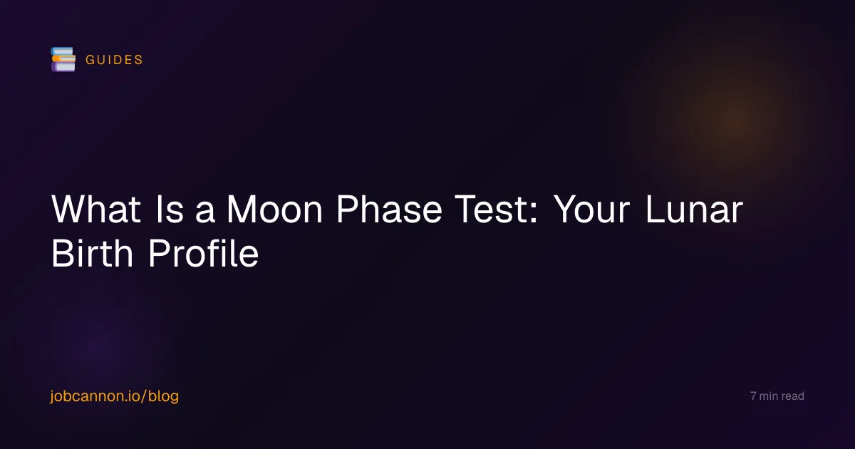 What Is a Moon Phase Test: Your Lunar Birth Profile