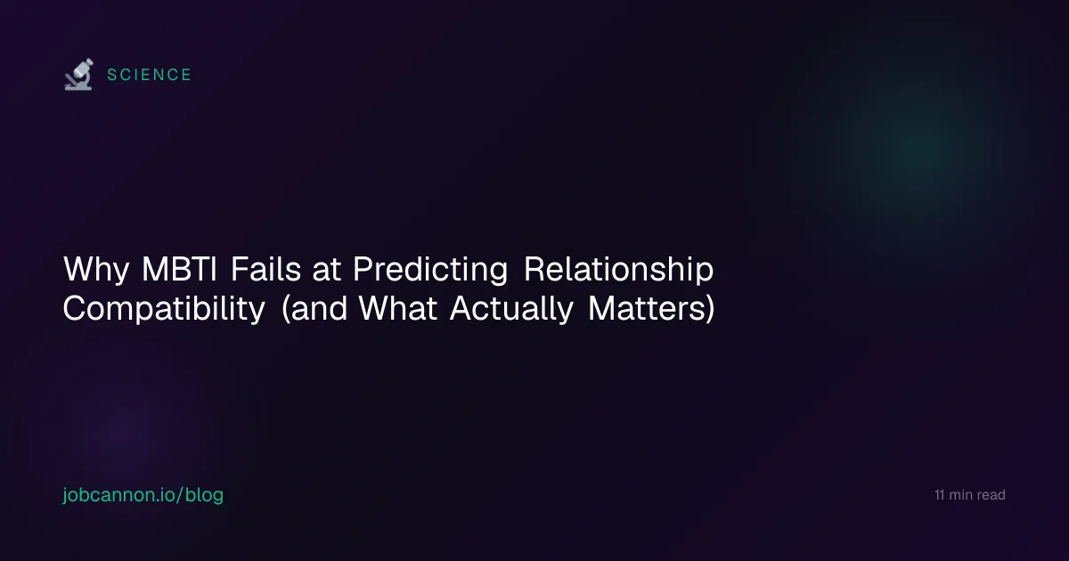 Why MBTI Fails at Predicting Relationship Compatibility (and What Actually Matters)