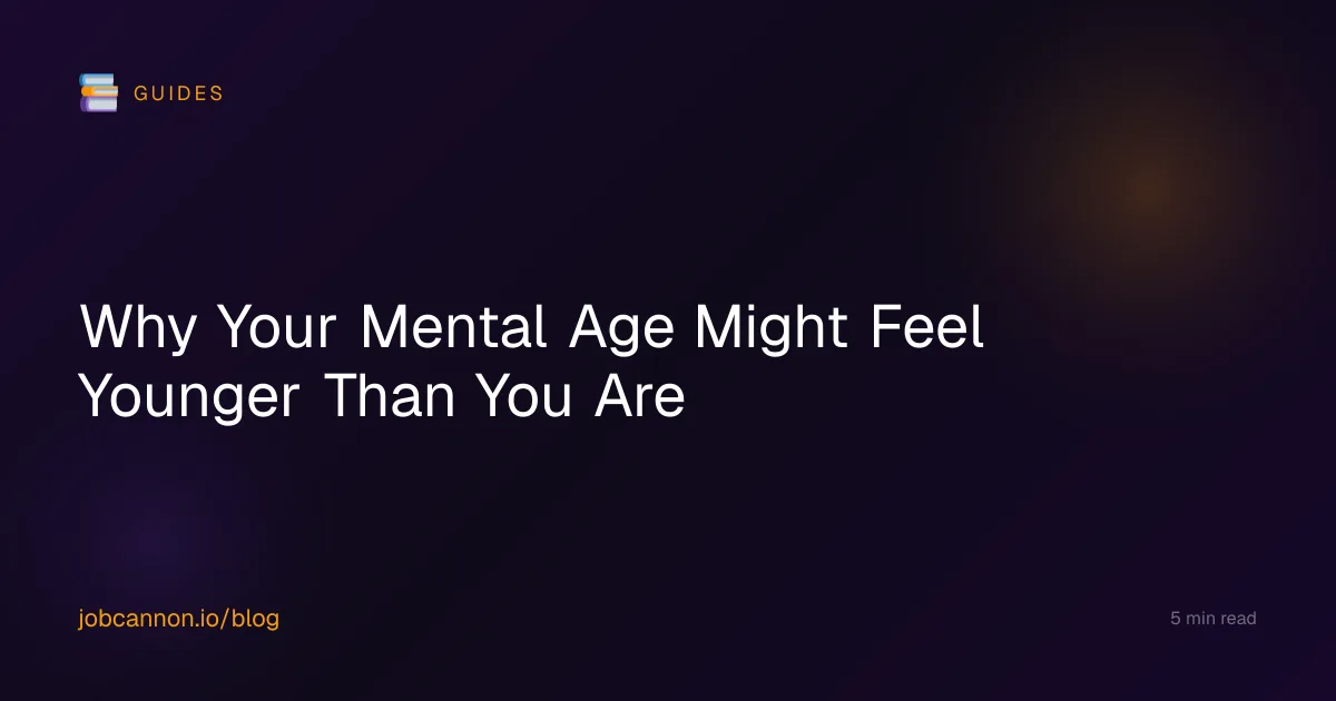 Why Your Mental Age Might Feel Younger Than You Are