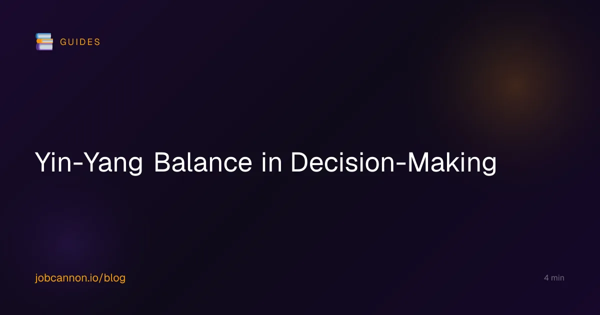 Yin-Yang Balance in Decision-Making