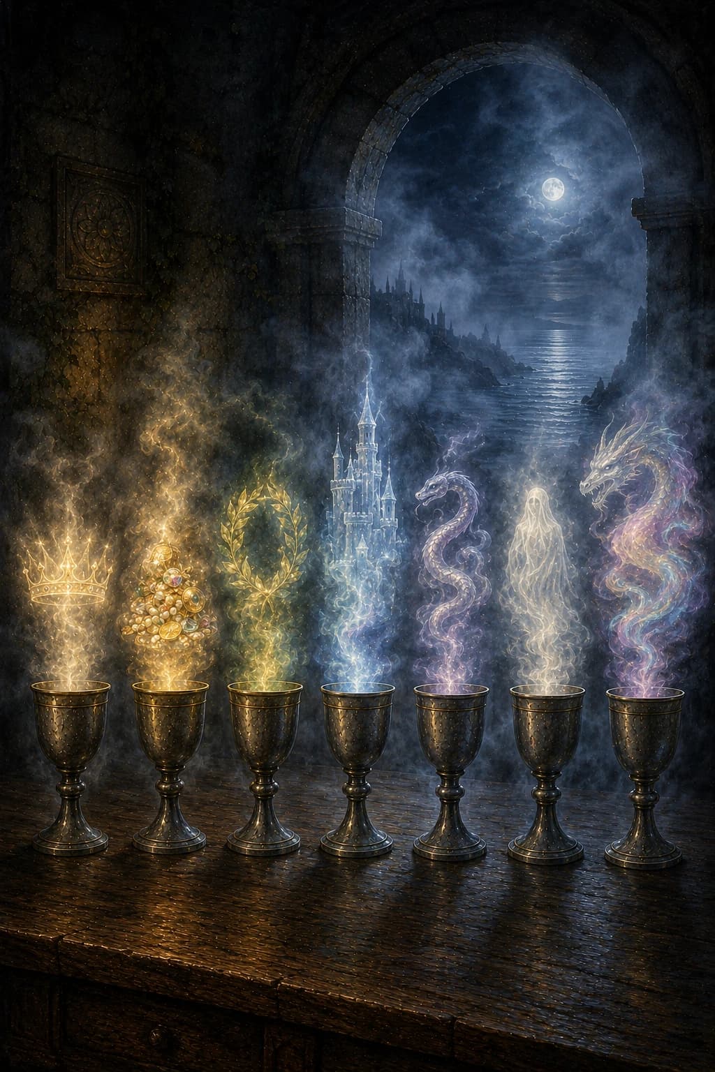 Seven of Cups — Minor Arcana VII